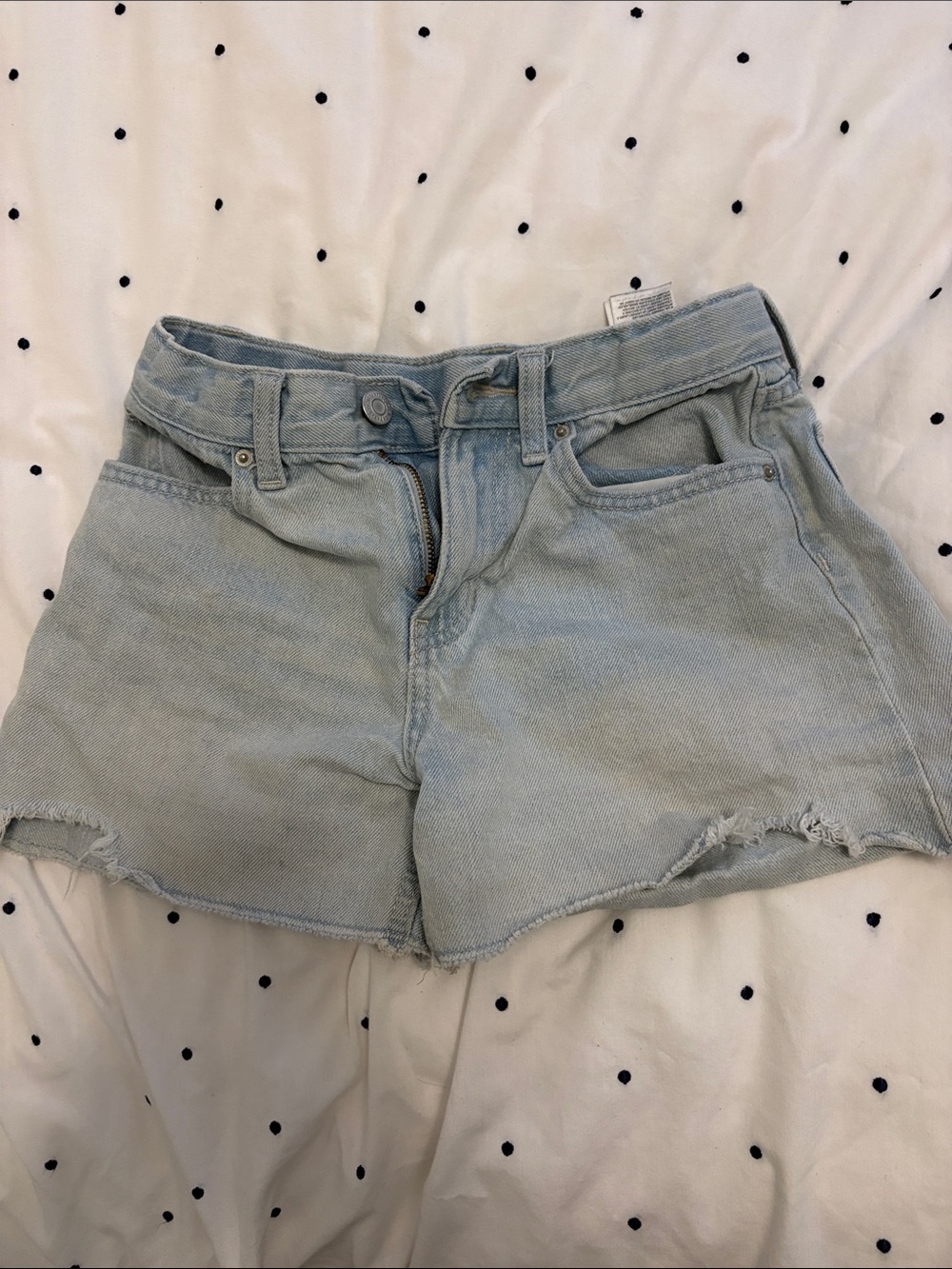 Light Wash Denim Shorts - Casual Cutoff Style